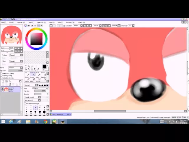 Me Drawing Knuckles the Echidna - Realism